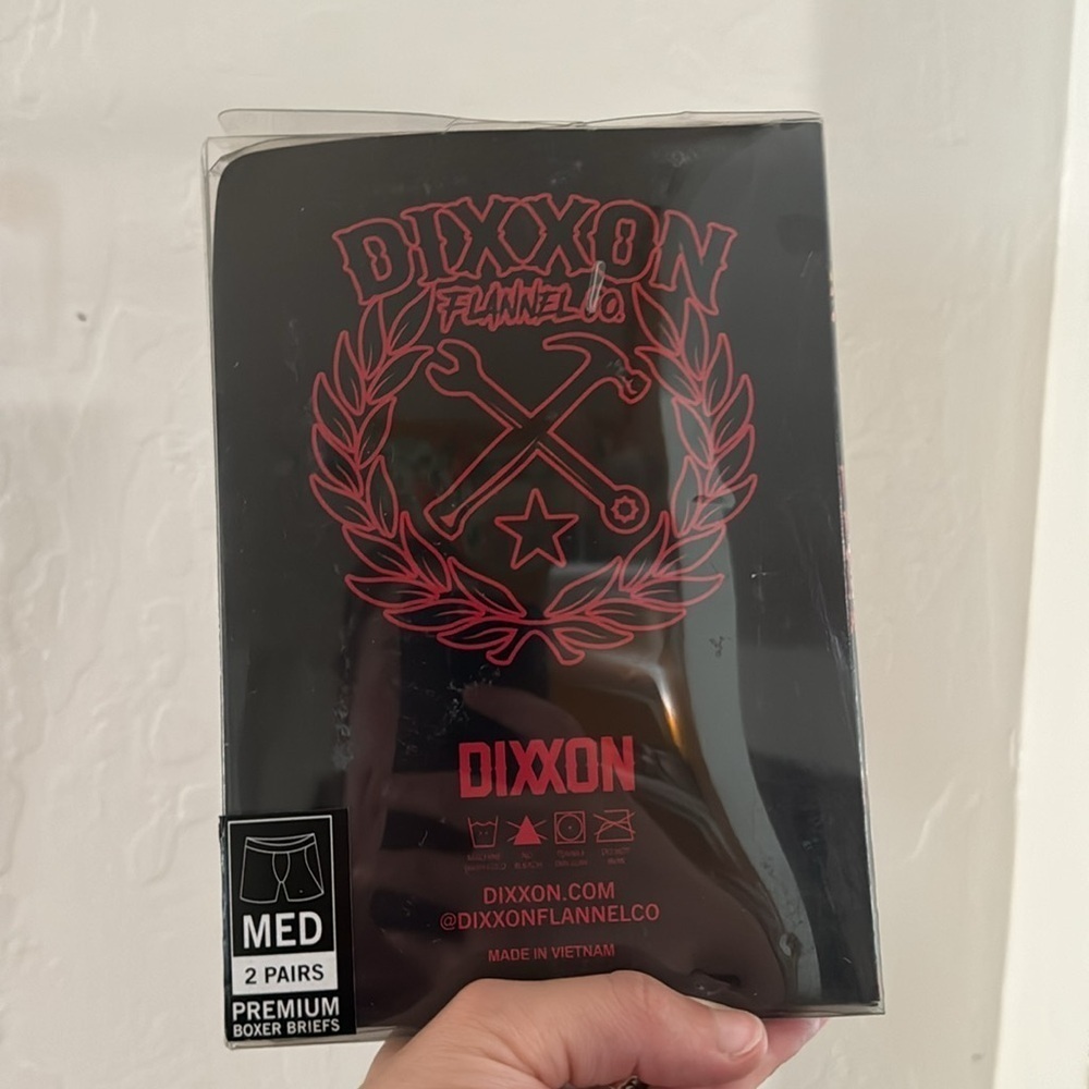 Dixxon Flannel Premium Boxer Briefs Red Black Traditional Tattoo Floral 2 L - Picture 2 of 3